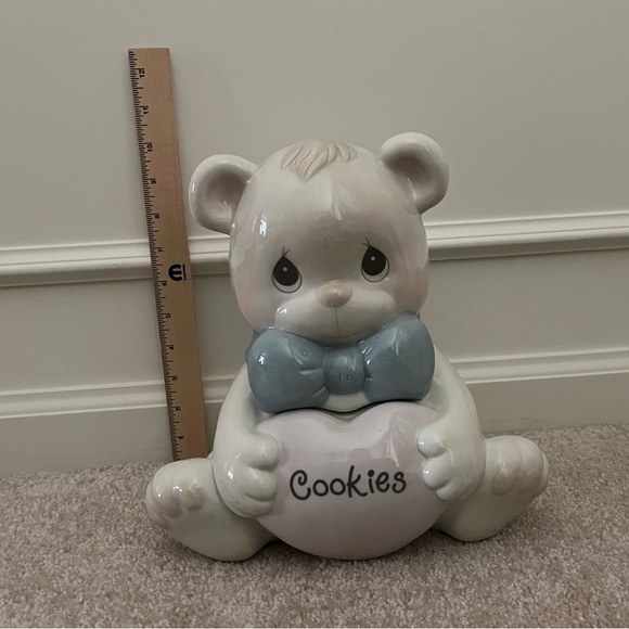 Precious Moments ceramic teddy bear 10” cookie jar from 1993. - Picture 7 of 9
